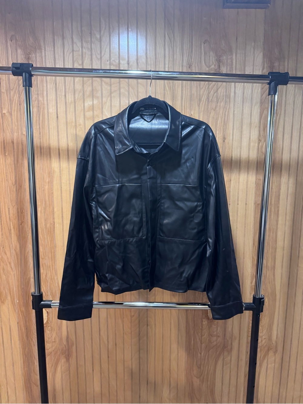 Black Faux Leather Jacket